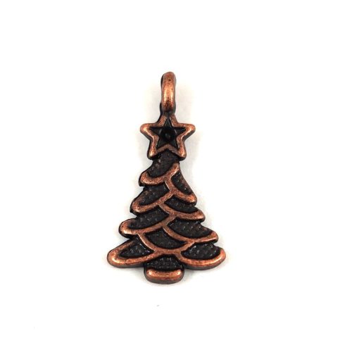 Pendant - Christmas Tree - Bronze Colour - 21x11mm