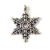 Pendant - Snowflake - Antique Silver Colour - 18x22mm