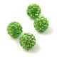 Round ball with crystals - Chrysolite - 10mm