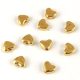 Metallic Round Bead - Heart - Gold Colour - 6 x 5 x 3 mm