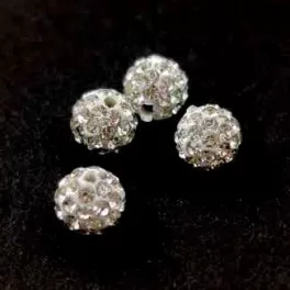 Köztes strasszos golyó - 6mm