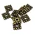 Link -  Beaded Square - Antique Brass Colour - 7mm
