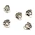 Metallic Round Bead - Paw - Platinum Colour - 10x11mm
