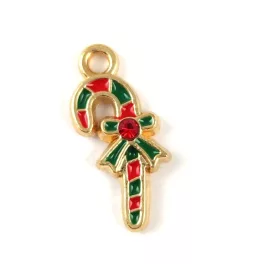 Pendant - Christmas Sugar Hook - 19x17mm