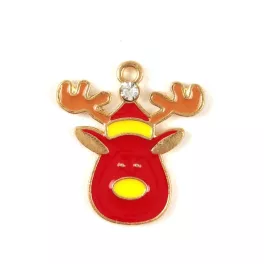 Pendant - Xmas Reindeer - 20x19mm