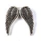 Angel Wings - Antique Silver Colour - 19x19x5mm