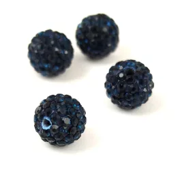 Round ball with crystals - Montana - 10mm