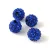 Round ball with crystals - Sapphire - 10mm