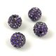 Round ball with crystals - Tanzanite - 10mm
