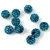 Köztes strasszos golyó - Indicolite  - 6mm