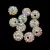 Round ball with crystals - Crystal AB - 6mm