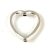 Köztes elem - Szív - ezüst színű - 13x14mm