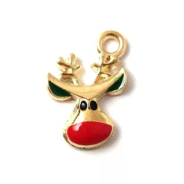 Pendant - Rudolph Reindeer - 18x12mm
