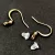Earwire - 18k gold coated - surgical steel - 15 x 17mm 