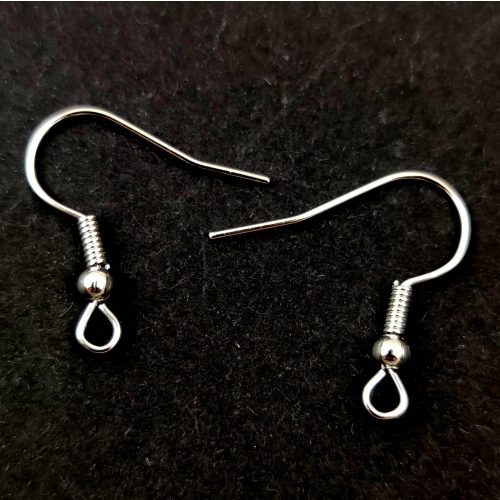 Earwire - with Round Bead - Platinum Colour