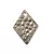 Fülbevaló alap - kite - platina színű - 18x13mm