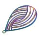 Earring Base - Stainless - Electroplated - 57x18mm