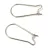 Earring Base - Surgical Steel - Platinum Colour - 25x12mm