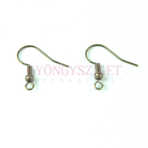 Earwire - with Round Bead - Brass Colour - 40 pcs