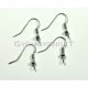 Earwire - with Round Bead - Platinum Colour - 40pcs