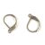 Biztonsági fülbevaló akasztó - platina színű - orvosi fém(316) - 16x11mm