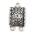 Köztes elem - fülbevalóhoz - platina színű - 23 x 12 x 3mm