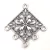 Köztes elem - fülbevalóhoz - platina színű - 35 x 33.5 x 1.5mm