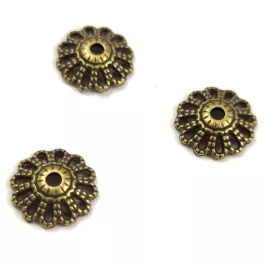 Bead Cap - Antique Brass Colour - 12x3mm