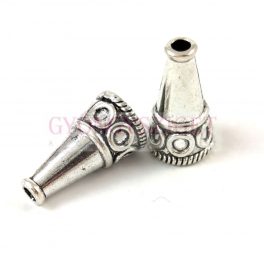 Gyöngykupak - platina színű - 23x12mm