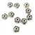Bead Cap - Platinum Colour - Rose - 9x3mm