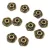 Bead Cap - Antique Brass Colour - Rose - 9x3mm