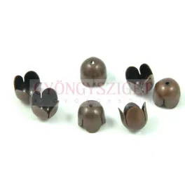 Bead Cap - Antique Copper Colour Tulip - 8mm