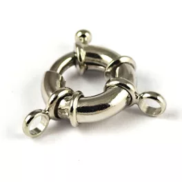 Kapocs - kerek - platina színű - 14.5-6mm
