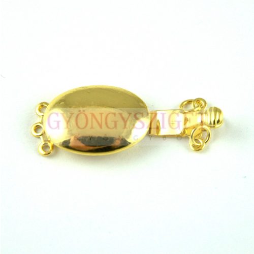 Clasp - Oval "Turtle" - Gold Colour - 23mm
