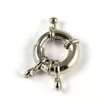 Kapocs - kerek - platina színű - 14.5-6mm