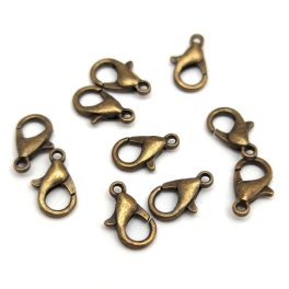 Lobster Clasp - Antique Brass Colour - 12x6mm