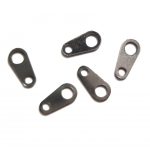 Kapocs vég - platina színű - orvosi fém(316) - 8x4mm