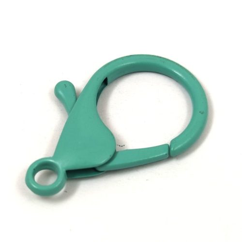 Safety Clasp - Heart Shape - Turquoise Green - 35 x 24 x 5 mm
