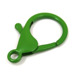 Safety Clasp - Heart Shape - Dark Green - 35 x 24 x 5 mm