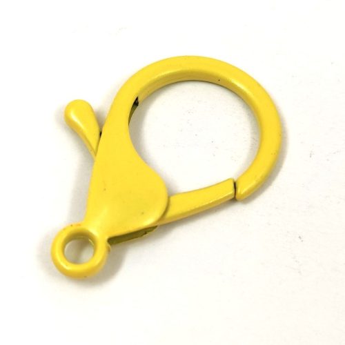 Safety Clasp - Heart Shape - Yellow - 35 x 24 x 5 mm