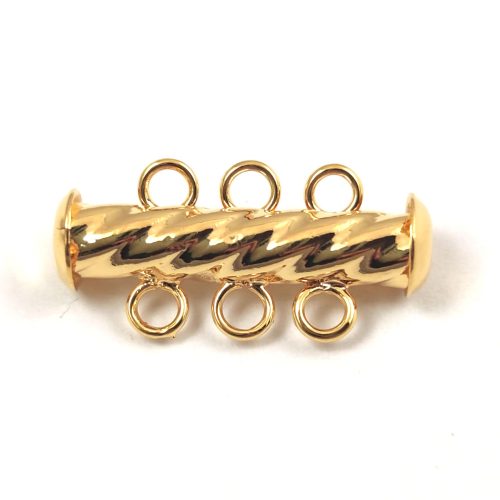 3 Strand Clasp - Antique Brass Colour - twisted