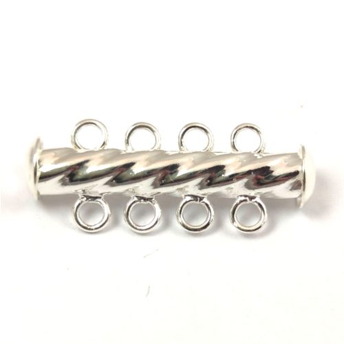 4 Strand Clasp - Silver Colour - twisted