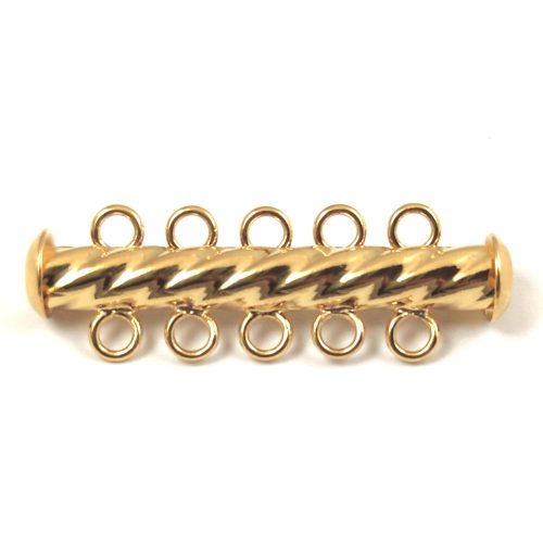 5 Strand Clasp - Gold Colour - twisted