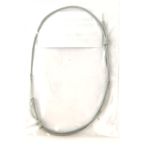 Waxed Textile Bracelet Base - Grey - with slipknot - 1mm