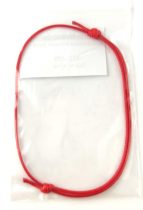   Viaszolt textil karkötőalap - piros - csúszócsomóval - 1mm