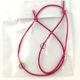 Textile Elastic Bracelet Base with Rings  - Fuchsia - slipknot - 1mm