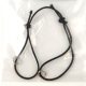 Textile Elastic Bracelet Base with Rings  - Black - slipknot - 1mm