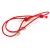 Elastic Textile Bracelet Base - Red - with slipknot and rings - 1.5mm