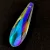 Távolkeleti üveg dekorációs kristály -  csepp - Crystal AB - 49 x 14 x 13 mm