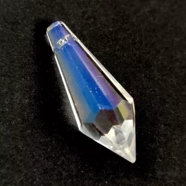   Távolkeleti üveg dekorációs kristály -  csepp - Crystal AB - 36x13mm